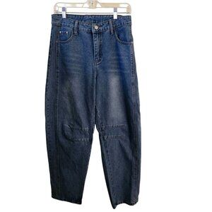 Barrel Jeans Cotton Blend Size L Trending Wide Leg Tapered